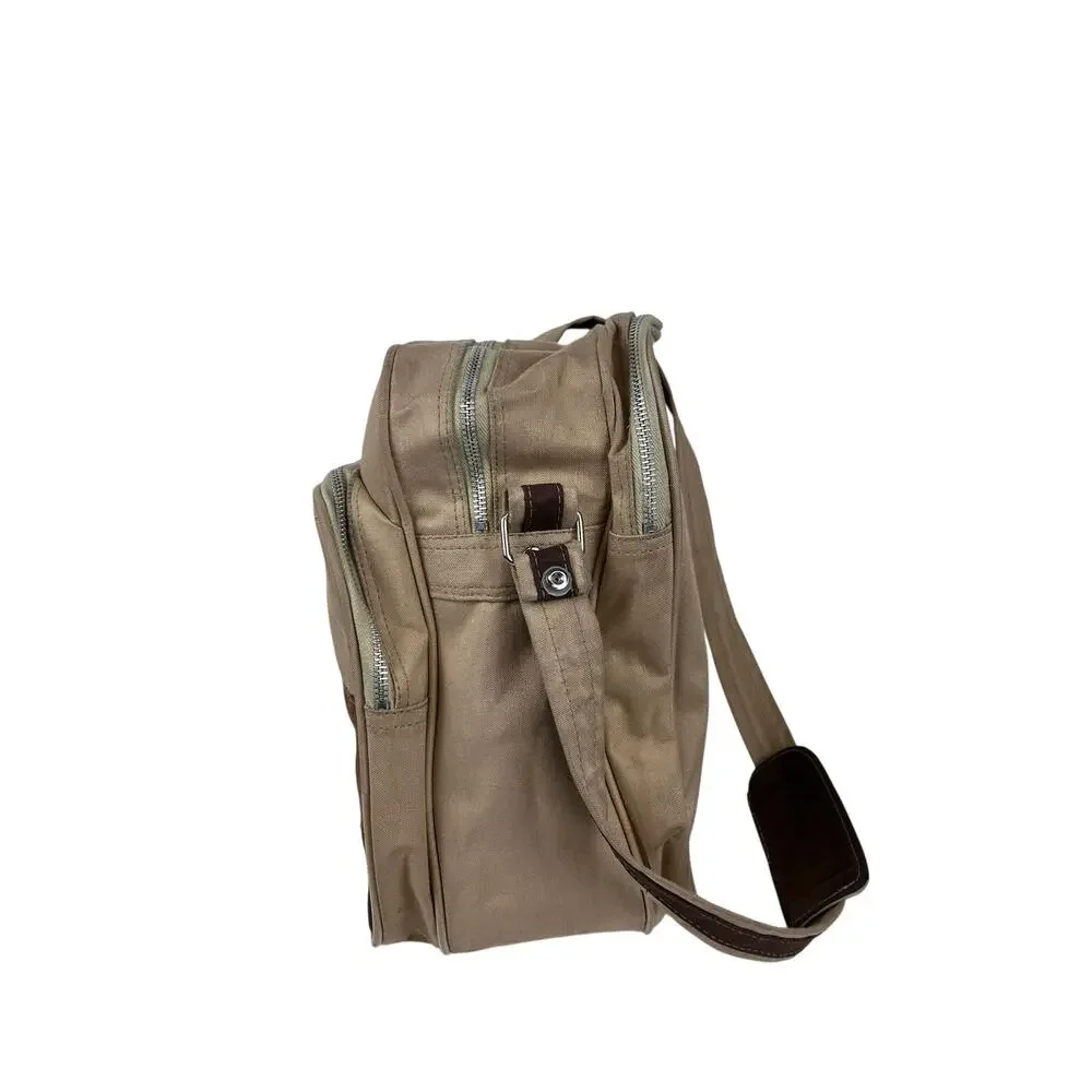 Vintage Striped Canvas Crossbody Bag